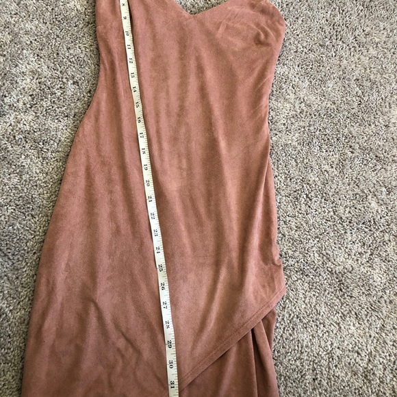 ❌SOLD❌WINDSOR Suede Asymmetrical Bodycon Dress - Picture 10 of 11